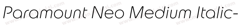 Paramount Neo Medium Italic字体转换
